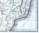 1835 Bradford Map Brazil Bolivia Peru Rio Sao Paulo Lima Amazon South America