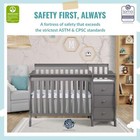 Jayden 4-in-1 Mini Convertible Baby Crib And Changer In Storm Grey  Greenguard G