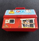 Vintage Fisher Price Little People Barn Mini Lunch Box Toy  549