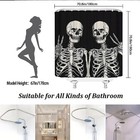1pc Shower Curtain  Halloween  Holiday  Gothic  Pumpkin  Witch  Cat magic Castle