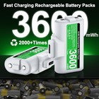 2pack Xbox Rechargeable Battery Pack For Xbox One Xbox Series X s  cable