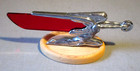 1939 40 Packard Goddess Of Speed Flying Lady Hood Ornament W Red Insert-10 