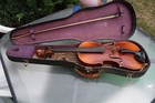 Antique Violin Marked Antonio Stradivaius Cremona 1719 Made In Germany With Case