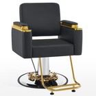 Barberpub Gold black Salon Chair  Hydraulic Barber Spa Styling Equipment 8633