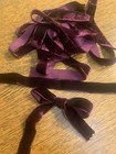 Vintage 1 2    Eggplant Color Velvet Silk Rayon Ribbon nos - Eight  15    Ribbons