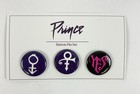 Prince Official Estate Button Pin Badge Set Purple Symbol Set Of 2