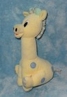 Bright Starts Kids Ii Plush Giraffe Baby Rattle Yellow Blue Spots 1999 9 