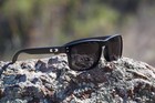 Oakley Style Holbrook Sunglasses - Quality - Usa - Black silver Polarized