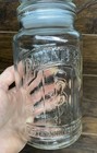 Planters Mr Peanut Glass Jar 75th Anniversary 1906-1981 Candy Storage Embossed