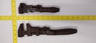 Vintage Adjustable Metal Wrenches Set Of 2 Brown Handles Collectible