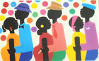 Vintage Varnette Honeywood House Party Art Black African 1980s Extremely Rare  