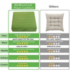  Square Floor Pillow Seating For Adults Kids  Square 24 Inches Grass Green