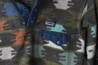 Patagonia Boys Fleece Pullover Size S 7 8 Mountain Warm Green Graphic Print