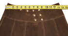 80 s Vintage Creazioni Maria Brown Leather Snapped Mini Skirt Florence