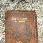 Antique 1910 Boy Scout New Testament Bible Leather Binding Cover Rare Htf
