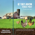 Uimoso 6 Feet Fence Post 10 Pack 6ft Heavy Duty Metal Fence Posts Green