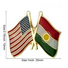 Kurdistan   Usa Friendship Flag Lapel Pin