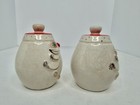 Vintage Mcm Holt Howard Atomic Starry Eyed Santa Christmas Salt Pepper Shakers