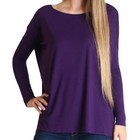 Women s Top Long Sleeve Casual Of Shoulder Soft Loose Fit Solid Blouse T-shirt