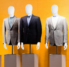 Male Half Body Mannequin With Adjustable Metal Stand For Retail Display  White