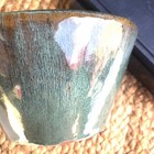 Vintage Pottery Planter   Handmade Blue Green Glazed Pottery   Plant Pot