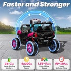 24v Kids Ride On Toy Utv 2 Seater Electric Truck Power Wheels Car W  Remote Pink