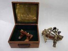 8  Brass Nautical Handmade Maritime Sextant With Wooden Box Astrolabe Sextant