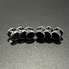 Round Black Enamel Formal Wear Dress Shirt Studs Set 6 Pcs A Set