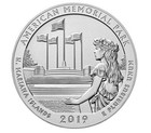 Usa 2019 Atb American Memorial Park Park 5 Oz  999 Silver Coin In Ogp