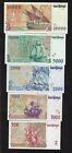Portugal 10000   5000  2000  1000  500  Escudos Pr   Euro  Gem    Unc