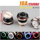 19mm High Current16amp Metal Push Button Switch Waterproof Latching Or Momentary