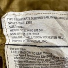 Us Military Sleeping Bag Inner Mummy Style Size 2 Long Up To 6 5 