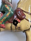1940s Tin Windup Toy Native American Indian On Horse  U s  Zone Germany No Key