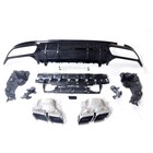 For Mercedes Benz C Class W205 Amg 15-21 C63 Style Rear Bumper Diffuser Kit