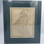 1835 Holland Belgium Netherlands T g  Bradford Hand Colored Map Matted