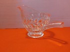 Pressed Clear Glass Creamer Side Handle W pour Spout Wheat Pattern Vintage
