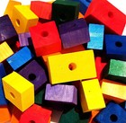 Wooden Colored 60 Large Wood Blocks Bird Parrot Toys African Grey Cockatoo Macaw