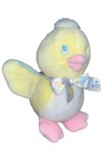 Rare Eden Toys Yellow White Baby Duck Blue Embroidered Eyes Polka Dot Bow   Read