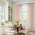 Dusty Pink Floral Curtains 108 Inches Long 2 Panels Set For Living Room Linen   