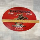 New Winchester Oval Tin Sign W  Cowboy Horse 150 Years 1866-2016 Man Cave Decor