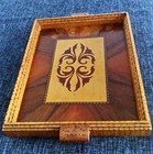 Vintage Romanian Wood Tray 1950s Lacquer Home Decor Serving Trays  Woodenware 