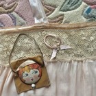 Antique Silk   Lace Step-in  Marked Size 38  Fits M   xl