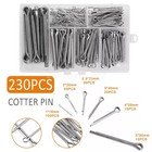 230 Pcs Cotter Pins Assortment Kit 304 Stainless Steel Split Pin