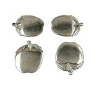 12 Vintage Silver Plated Steel Apple Fruit 24x19mm  Charm Bead Pendants 5456