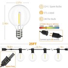 Outdoor G40 Globe String Lights Waterproof For Patio Backyard 25-100ftwarm White