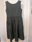 Vintage Women s Dark Green Floral Dirndl Dress Oktoberfest German 8-10