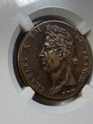 1830-a French Colonies 5 Centimes Graded Xf 45 Bn By Ngc