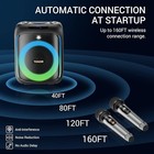 200w Karaoke Machine 2 Wireless Mics Rgb Light Bluetooth Usb Aux Tf Pa Speaker