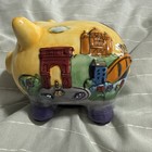 Paris Hand Painted Piggy Bank 