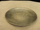 Vintage Hammered Aluminum Plate  Marked Wendell August